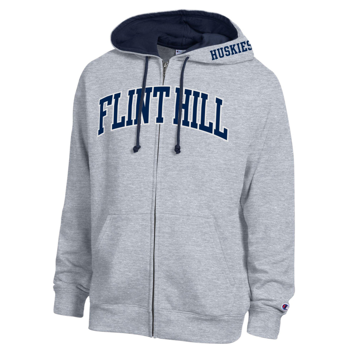 Flint Hill Huskies Contrast Full Zip Hoodie