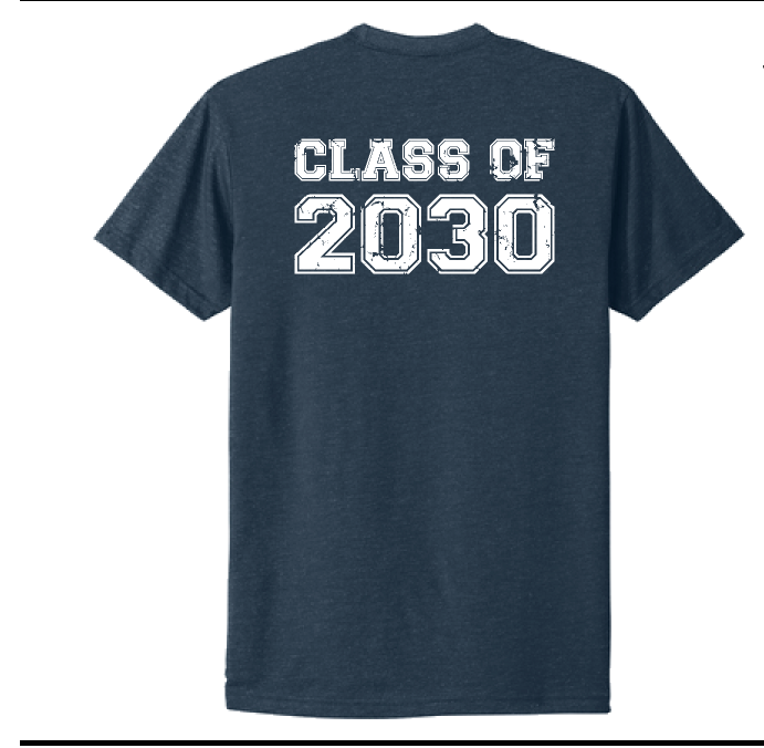 Class of 2030 T-Shirt for 8th Grade Families