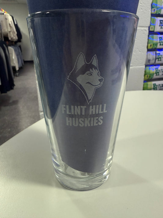 Flint Hill Huskies 16oz Glass
