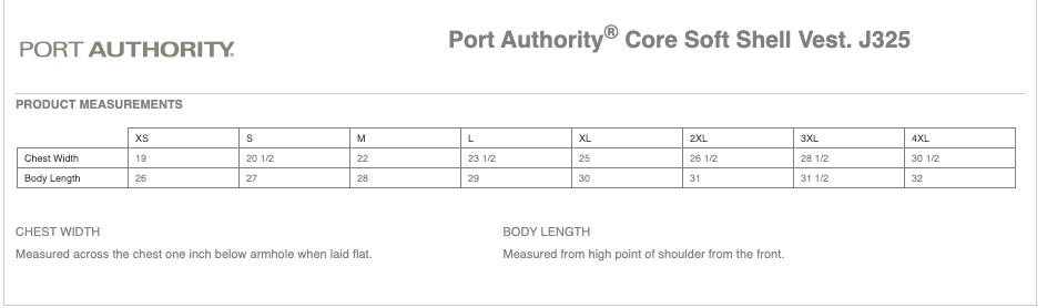 Port Authority Soft Shell Vest